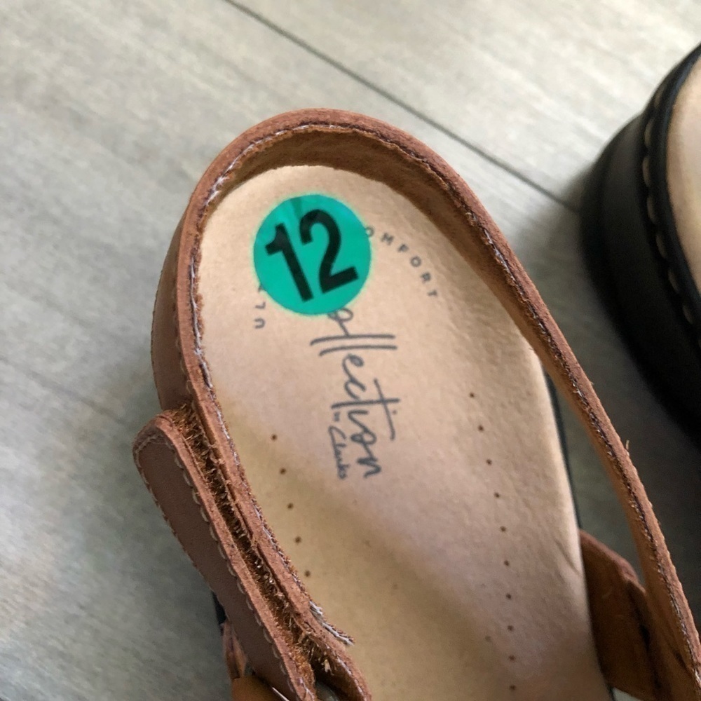 New Clarks Collection Tan Brown Lexi Qwin Sandals 12 - Picture 6 of 10